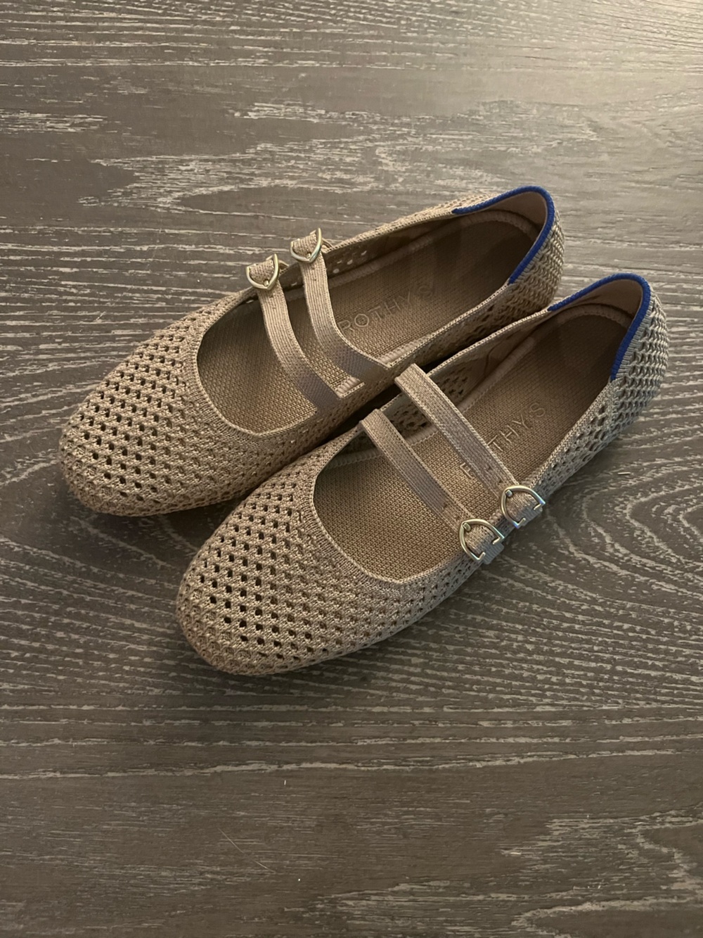 Rothy’s The Double Buckle Mary Jane
Dune Mesh - size 6